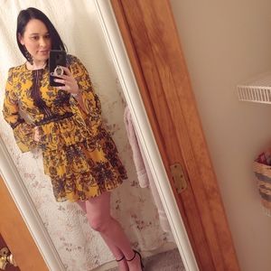 Mustard Yellow Bebe Dress